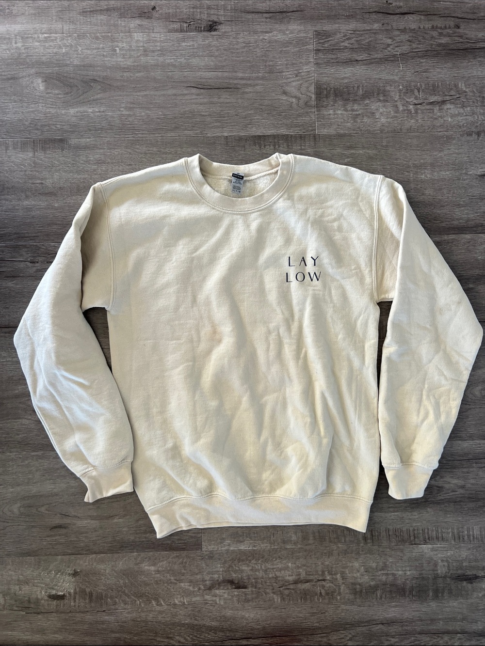 Cream Crewneck Sweater — Women's Classic Scoop